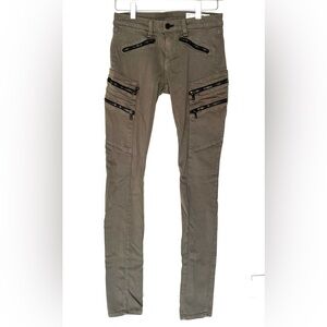 Rag & Bone Jean Olive Green Multi-Zip Cargo pants Utility  Gorpcore Moto Biker